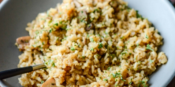 Slow Cooked Rustic Herbed Brown Rice