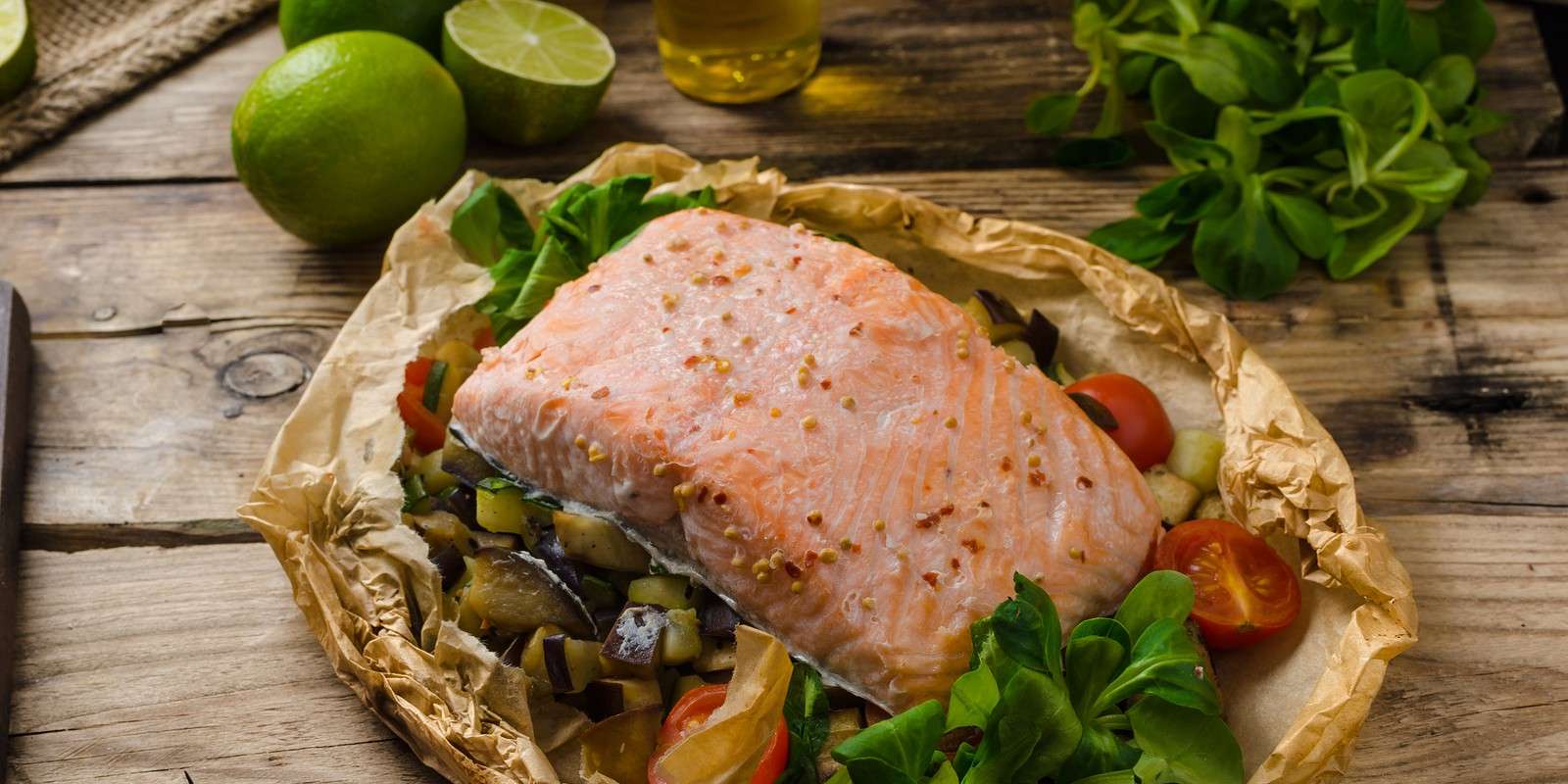 Salmon En Papillote with Green Beans and Potatoes