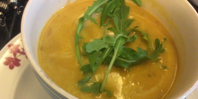 Spiced Pumpkin, Apple, and Lime Crockpot Soup