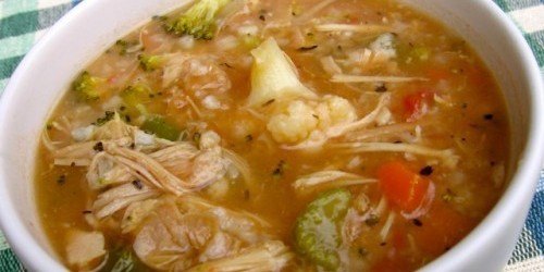 Slim & Delicious Chicken Vegetable Rice Soup