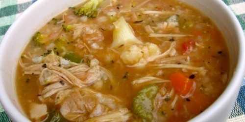 Slim & Delicious Chicken Vegetable Rice Soup