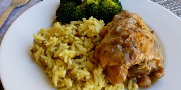 Chicken Thighs with Beer and Herbs de Provence