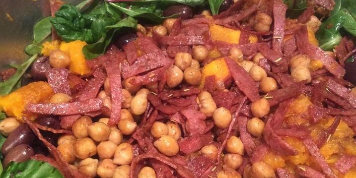 Pumpkin, Chorizo, and Chickpea Salad