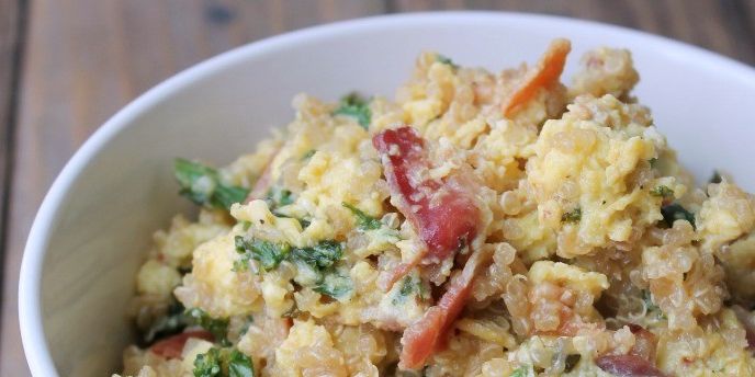 Kale and Bacon Quinoa Breakfast Bowl