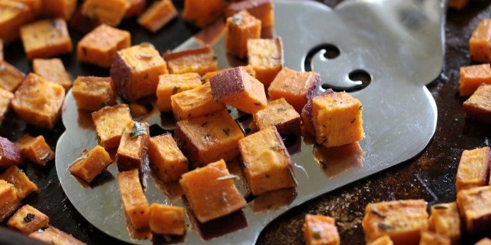 Roasted Herb Sweet Potato Bites