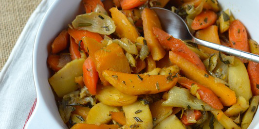 Simple Braised Root Veggies 