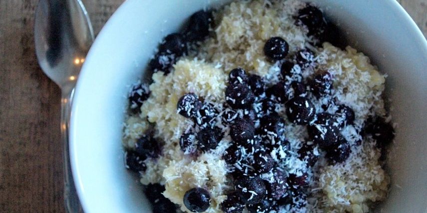 Coconut Blueberry Breakfast Quinoa