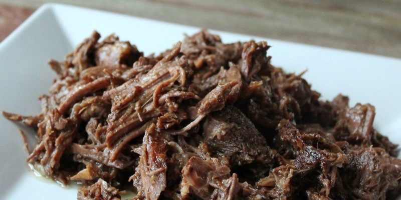 Slow Cooker Balsamic Shredded Beef