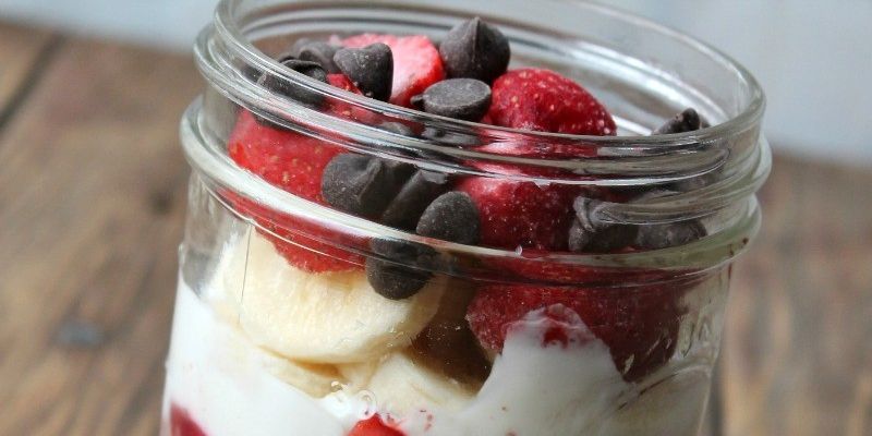 Banana Split Breakfast Jar