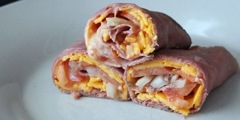 Beef and Cheddar "No Bread" Roll Ups