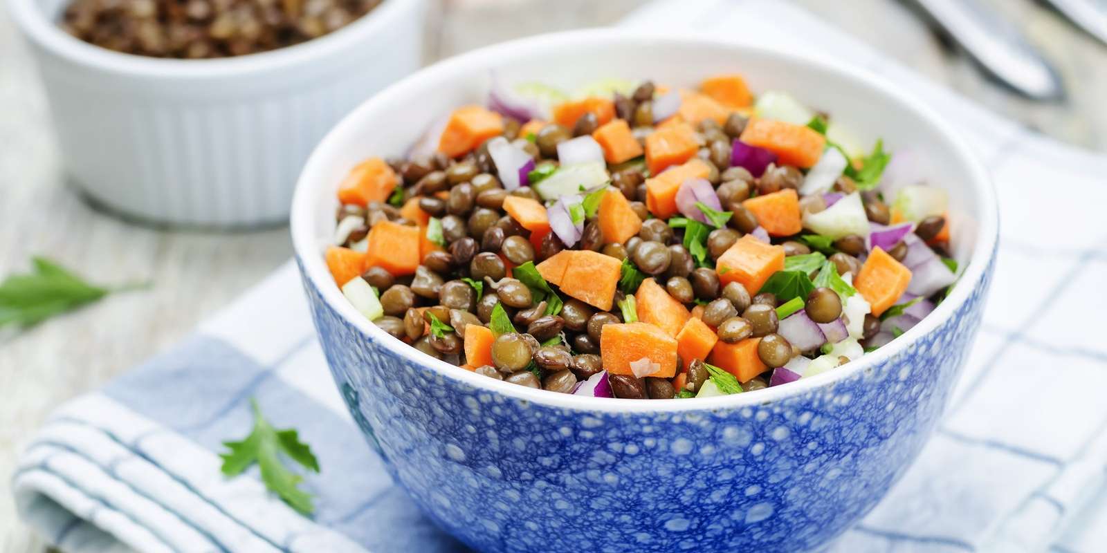 Roasted Sweet Potato and Lentil Salad