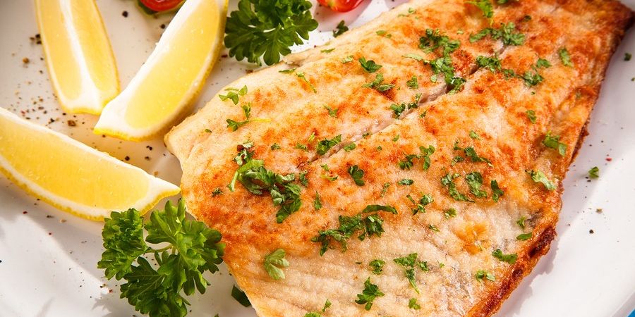 Baked Flounder Fillets in Lemon-Soy Vinaigrette