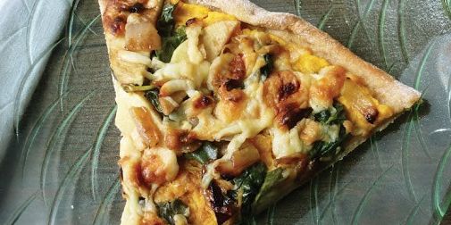 Butternut, Apple and Spinach Pizza