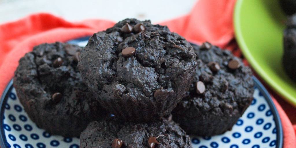 Double Chocolate Peanut Butter Muffins