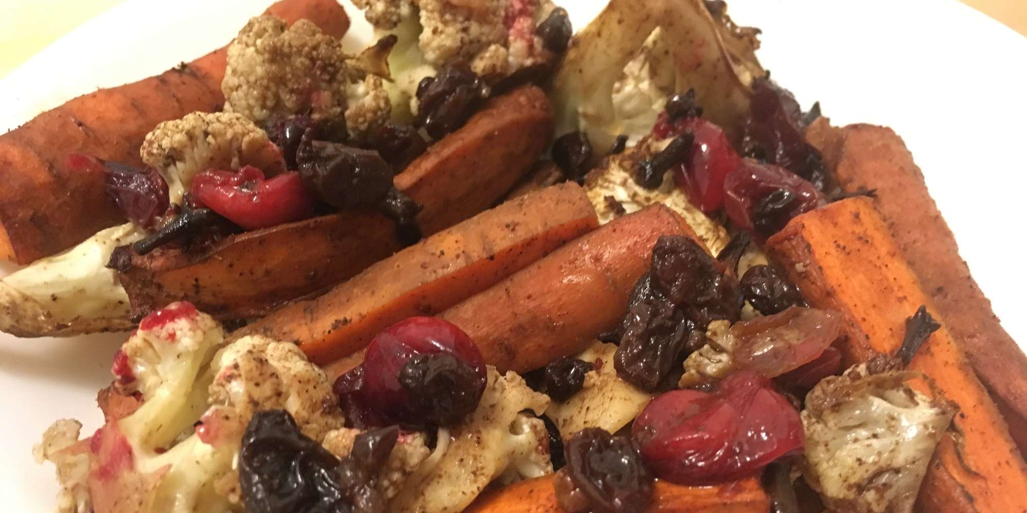 Spiced Cranberry Cauliflower & Carrots