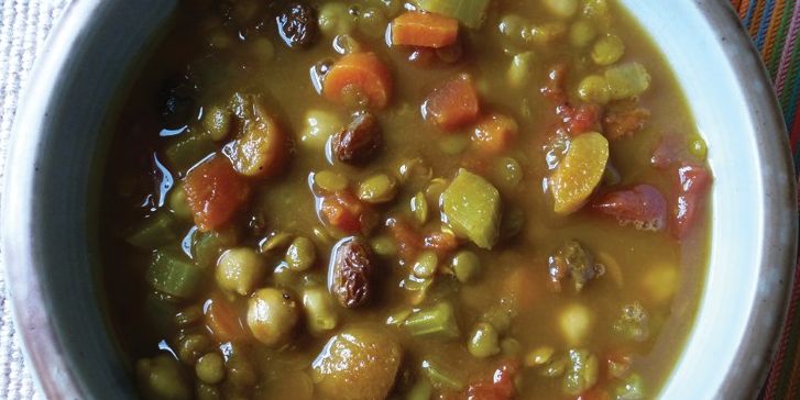 Moroccan Lentil & Chickpea Soup 