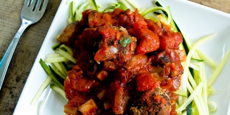 Zucchini Noodles with Chunky Tomato Sauce