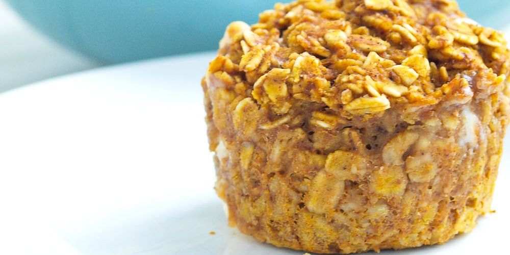 Pumpkin Baked Oatmeal Muffin Cups 