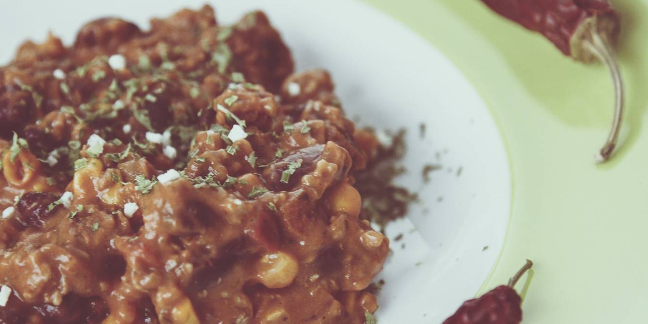 Red Lentil and Black Bean Chili