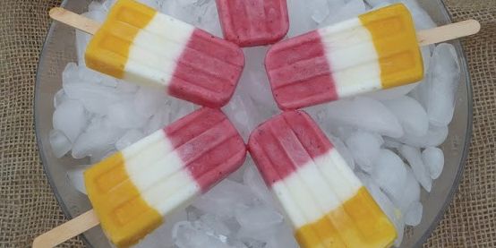 Strawberry Mango Popsicles