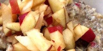 Porridge with Almonds Milk and Apples 