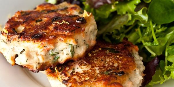 Salmon Patties with flax