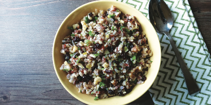 Wild Rice with Cranberries, Walnuts & Parsley