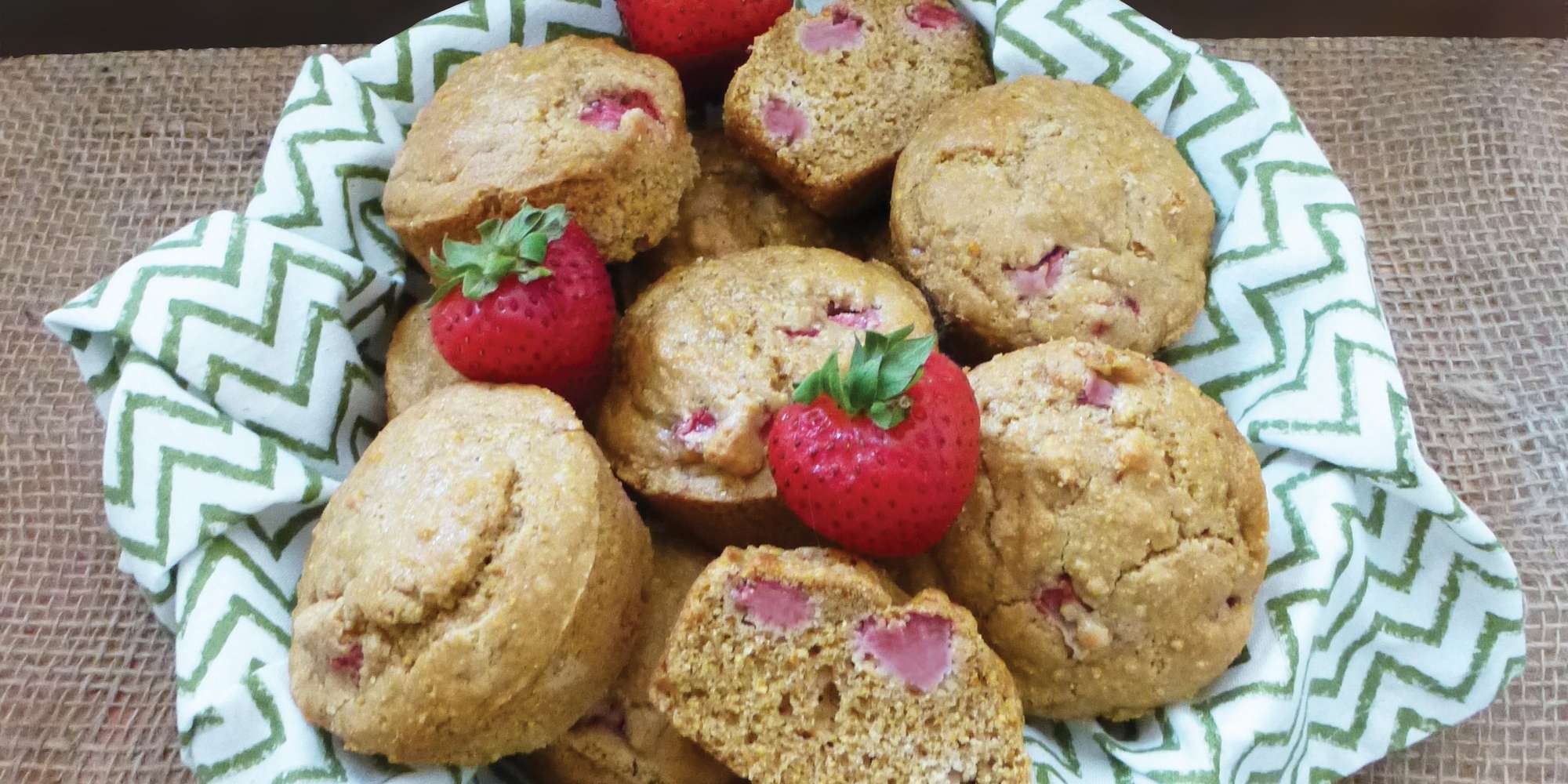 Strawberry Corn Muffins