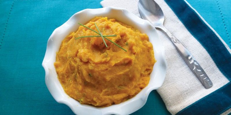 Ginger and Chive Whipped Sweet Potatoes