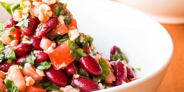 Vegan Tomato, Kidney Bean and Parsley Salad