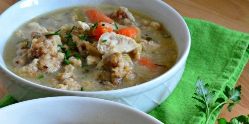 Turkey & Stuffing Dumpling Soup