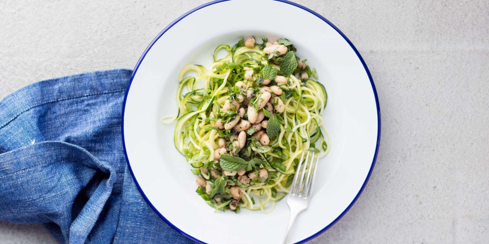 White Bean and Herb Zucchini Noodles