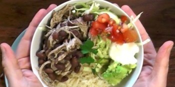 Instant Pot Chicken, Beans & Rice Burrito Bowl