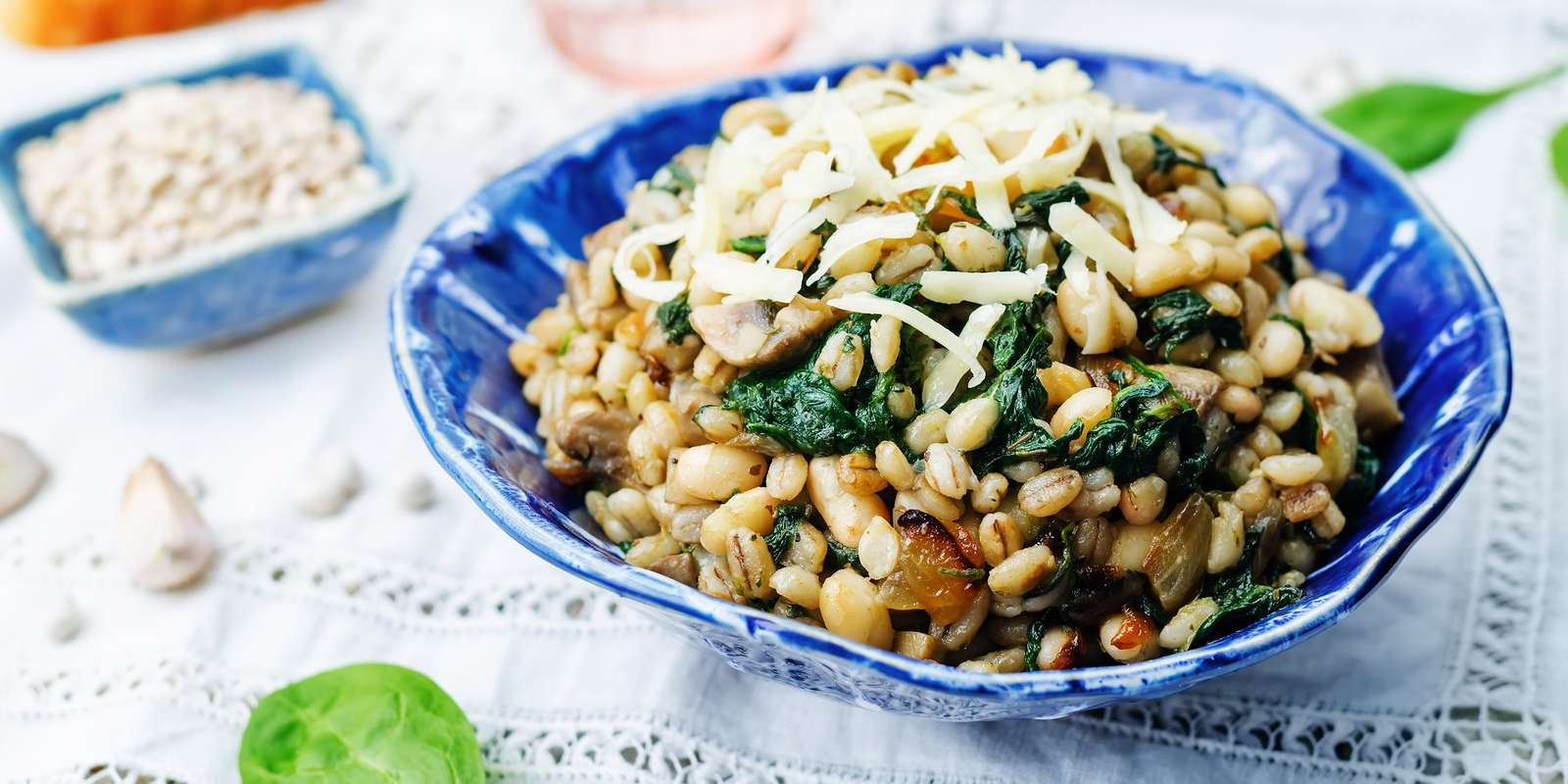 Vegetable Barley with White Beans