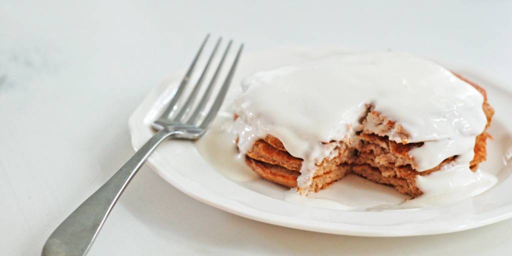 Cinnamon Roll Protein Pancakes