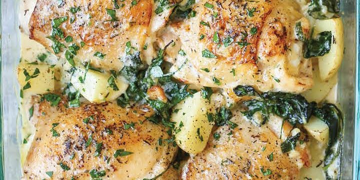 Chicken Potatoes W Garlic Parmesan Cream Sauce Mealgarden