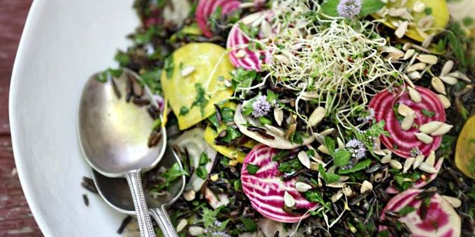 Sprouted Wild Rice & Beet Salad 