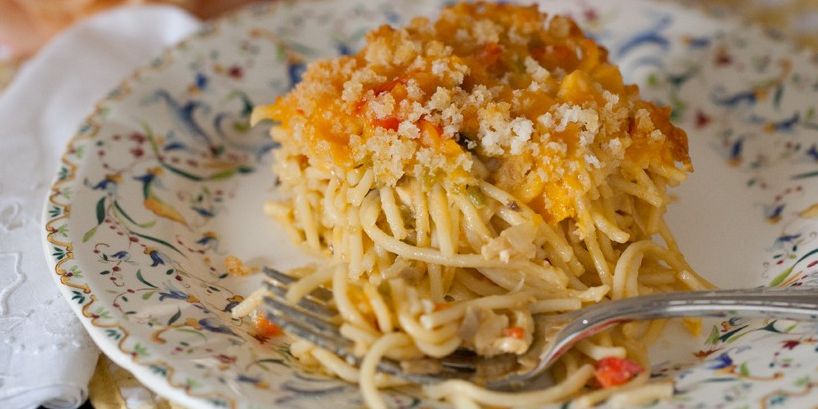 Baked Chicken Spaghetti Casserole