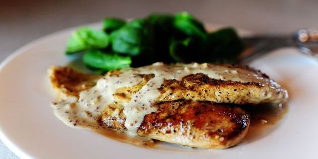 Chicken with Mustard Cream Sauce