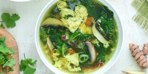 Anti-Inflammatory Egg Drop Soup - not spicy