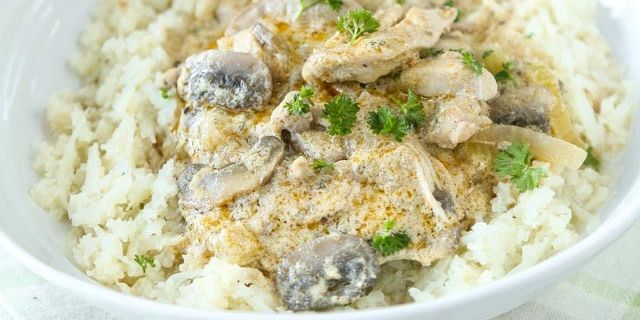 Chicken Fricassee with Cauli-Rice