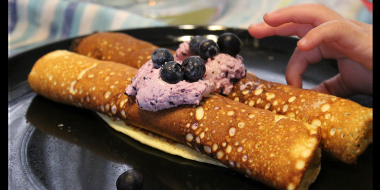 Low Carb Crepes with Berry Filling