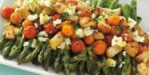 Seared Tomatoes with Arugula Pesto & Feta