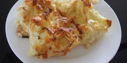 Baked Cauliflower with Cheddar