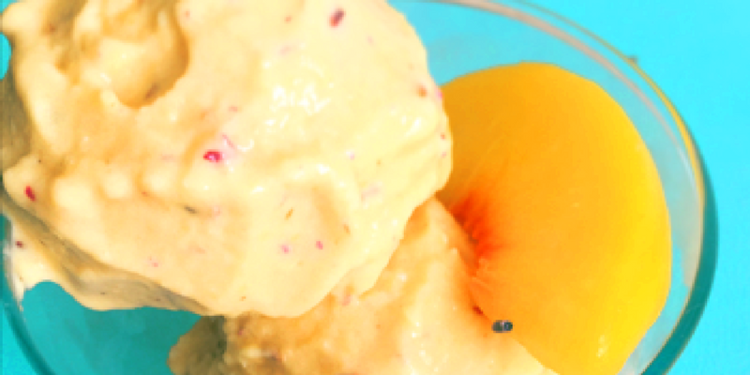 Peach Lavender Ice Cream