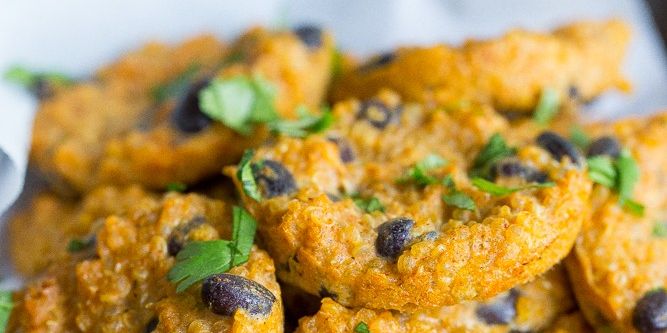 Quinoa Bites with Sweet Potato & Black Beans 