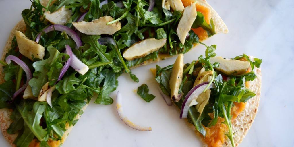 Artichoke & Arugula Tortilla Pizza