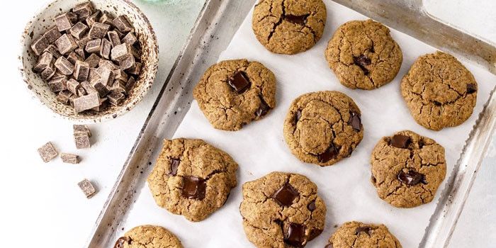 Vegan Buckwheat Chocolate Chip Cookies 