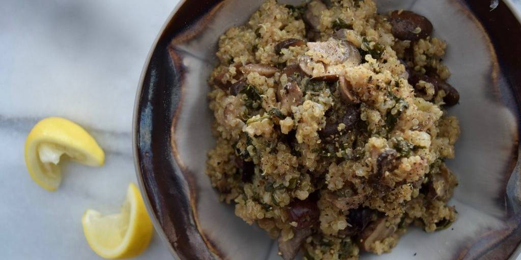 Pressure Cooker Mediterranean Mushroom Quinoa