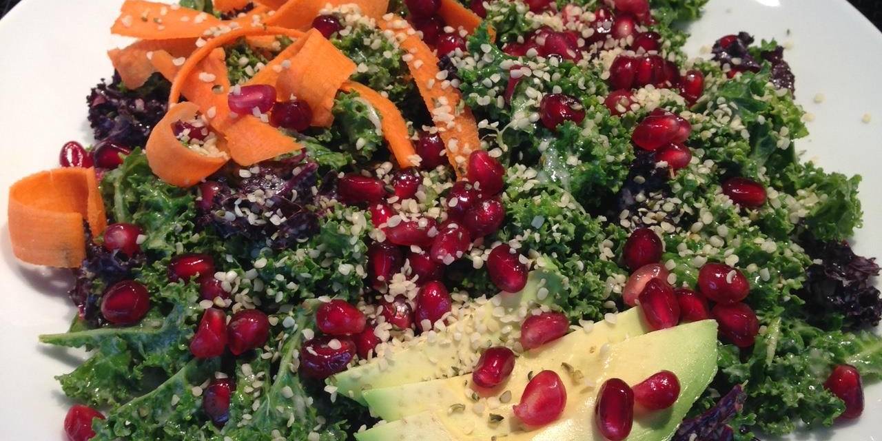 5 Minute Rainbow Kale Salad